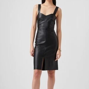 French Connection Crolenda PU Split Dress